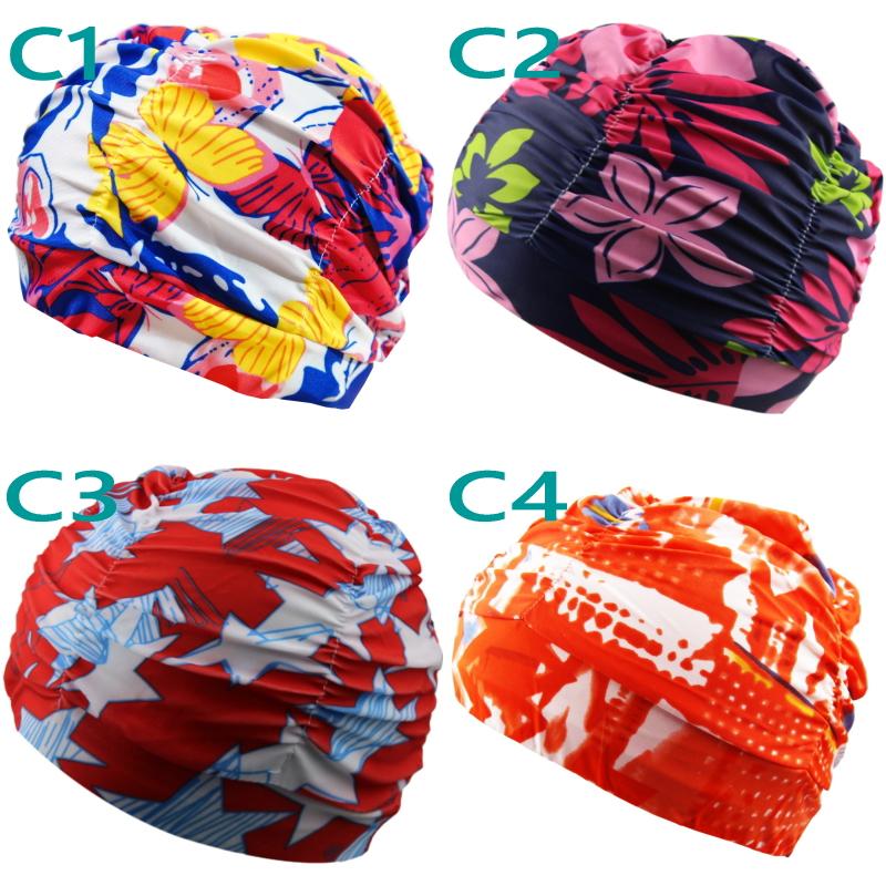 爆買 シャーリング入り ゆったり スイムキャップ 水泳帽 ギャザーシャーリング レディース メンズ  スイミングキャップ 大きいサイズ 子 ウォータースポーツ |  | 09