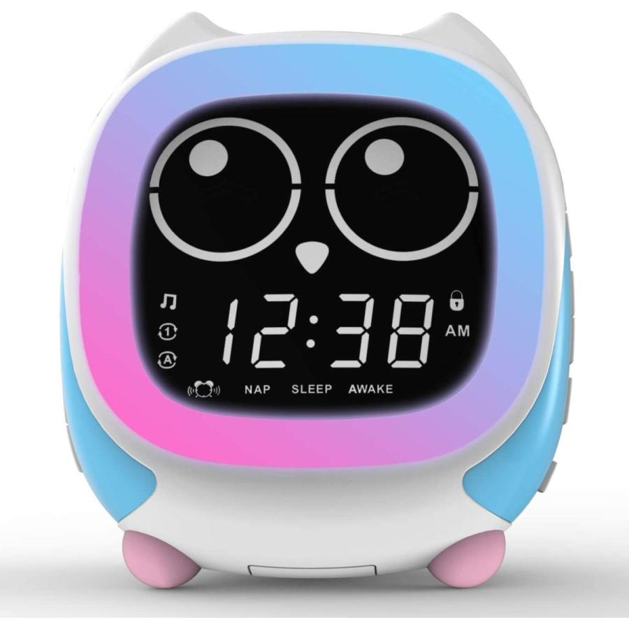 直売新作 のスリープサウンドマシン付き Addo ネットコロン かわいい子供が目覚める目覚まし時計 スリープトレーナー ナイトタイムled スリープサウンドマシン付き ナイトタイムled スリープトレーナー 音楽付き子供用目覚まし時計 インテリア時計 子供の 新品の通販の
