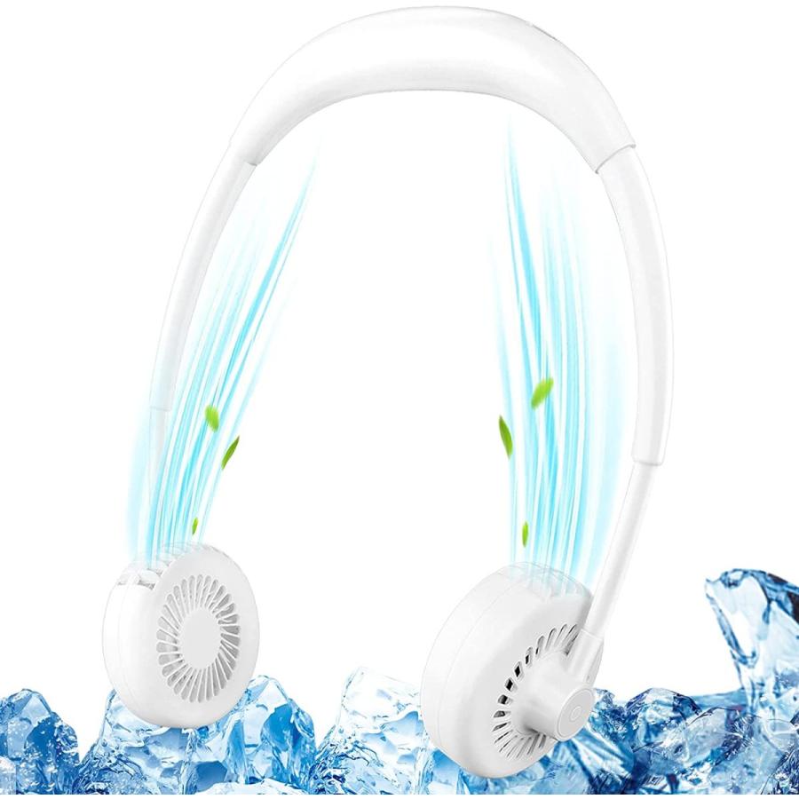 最新最全の 携帯扇風機 首掛け扇風機 風量 冷却強化 ネッククーラー ネックファン Usb扇風機 卓上 首掛け両用 羽根なし3段階風力 髪の毛を巻き込みにくい Novustechnology Pe