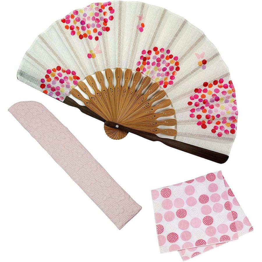 Al完売しました 大阪 長生堂 扇子 レディース 女性用 高級 ビジネス 扇子入れ ハンカチ付セット 和装小物 こんぺいとう ベージュ Dprd Jatimprov Go Id