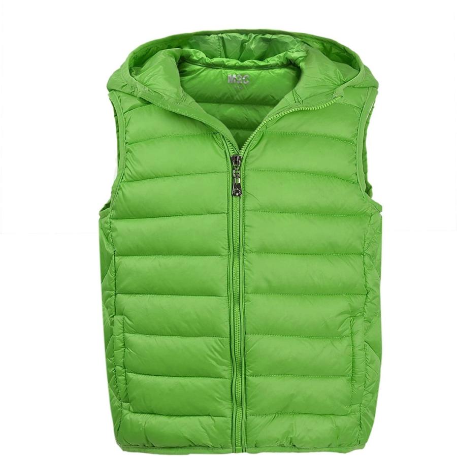 M2c ダウンベスト キッズ ライトダウン ダウン ベスト 子供 軽量 防寒 秋冬 男の子 女の子 グリーン 130 大好き