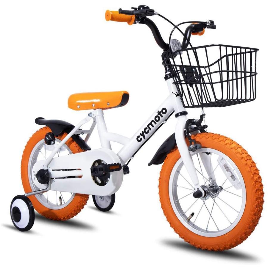 Cycmoto 子供自転車 3 4 5 6歳 補助輪付き 男の子 女の子 16インチ 幼児用自転車 お誕生日プレゼント 可愛い かわいい自転車 カゴ 最先端