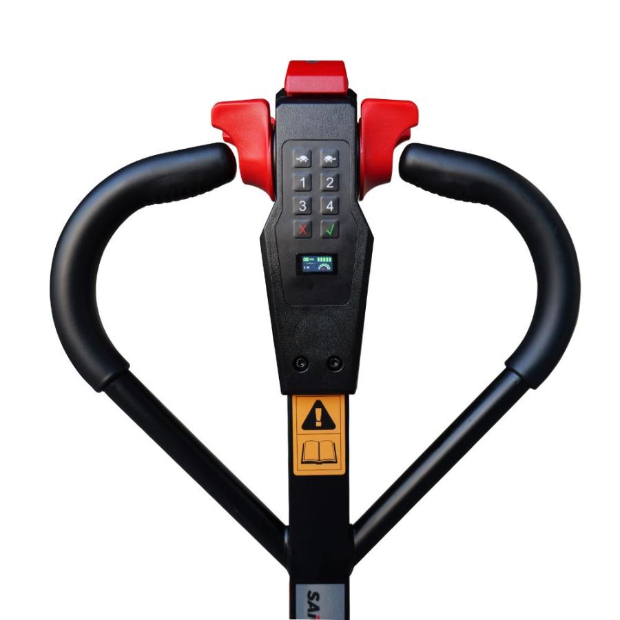 【新ハンドル】 サイゴウリフト SL15H-75L-P フォーク最低位75mm 1.5t 電動走行 電動昇降 電動ハンドリフト パレットトラック |  | 04