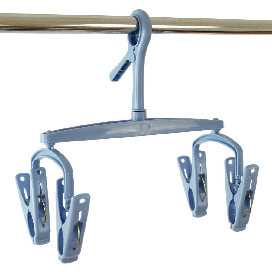 日本製 ジーンズ＆スカートハンガー ブルー JS-04 グリップ式