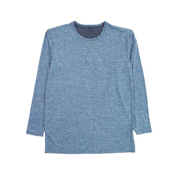 BREEZE DRY ブリーズドライ  メンズ長袖丸首Tシャツ サラサラ感5倍 高通気 瞬間速乾 軽量 夏用 8003-44 [M、L、LLサイズ] 紳士 インナー | アズ | 07