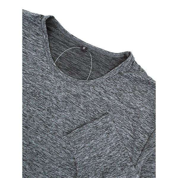 BREEZE DRY ブリーズドライ  メンズ長袖丸首Tシャツ サラサラ感5倍 高通気 瞬間速乾 軽量 夏用 8003-44 [M、L、LLサイズ] 紳士 インナー | アズ | 02