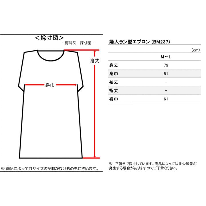 エプロン Big mama ビッグママ  ラン型エプロン 無地 後ろひも調節タイプ 年間 BM237 [M-Lサイズ] 婦人 | ブランド登録なし | 05