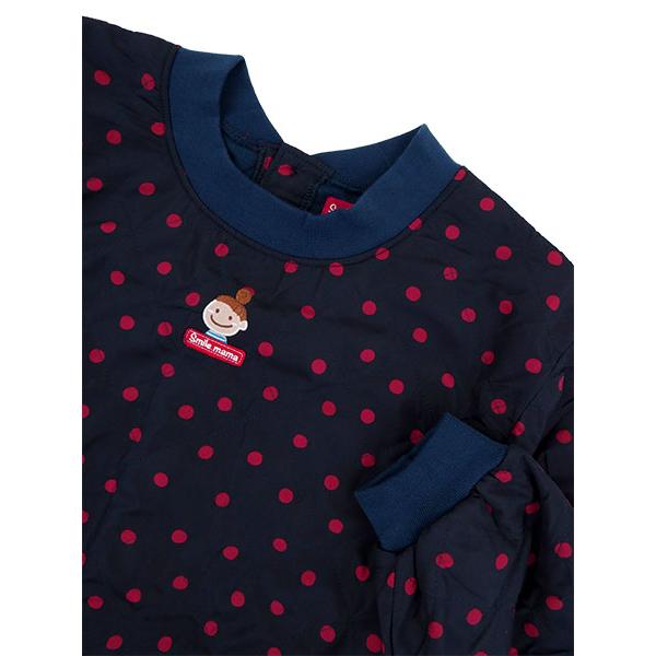 エプロン Smile mama スマイルママ  裏フリース割烹着 キルト 水玉柄 背ボタン 冬用 25536 [M-Lサイズ] 婦人 | ブランド登録なし | 02