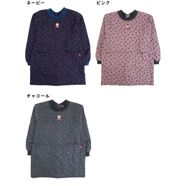 エプロン Smile mama スマイルママ  裏フリース割烹着 キルト 水玉柄 背ボタン 冬用 25536 [M-Lサイズ] 婦人 | ブランド登録なし | 04