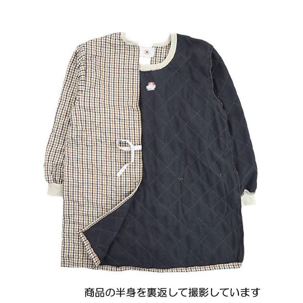 エプロン Big mama ビッグママ  キルト割烹着 裏フリース チェック柄 後ろ開き 冬用 BM4354 [M-Lサイズ] 婦人 | ブランド登録なし | 01