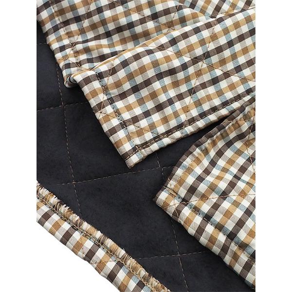 エプロン Big mama ビッグママ  キルト割烹着 裏フリース チェック柄 後ろ開き 冬用 BM4354 [M-Lサイズ] 婦人 | ブランド登録なし | 03