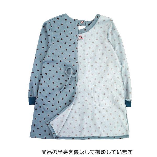 エプロン Big mama ビッグママ   裏起毛ニット割烹着 水玉柄 後ろ開き 冬用 BM4360 [M-Lサイズ] 婦人 | ブランド登録なし | 01