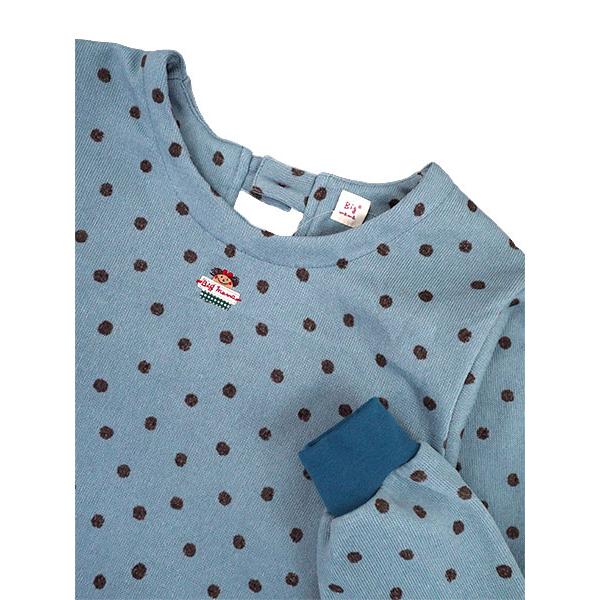 エプロン Big mama ビッグママ   裏起毛ニット割烹着 水玉柄 後ろ開き 冬用 BM4360 [M-Lサイズ] 婦人 | ブランド登録なし | 02