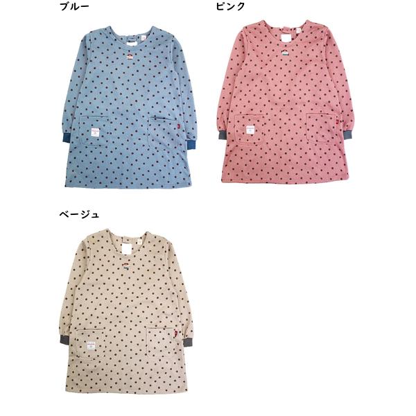 エプロン Big mama ビッグママ   裏起毛ニット割烹着 水玉柄 後ろ開き 冬用 BM4360 [M-Lサイズ] 婦人 | ブランド登録なし | 04