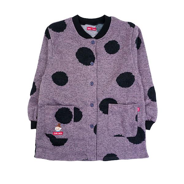 幼稚園 スモック 薄紫 水玉模様 水玉 ドット （Smile mama スマイル  