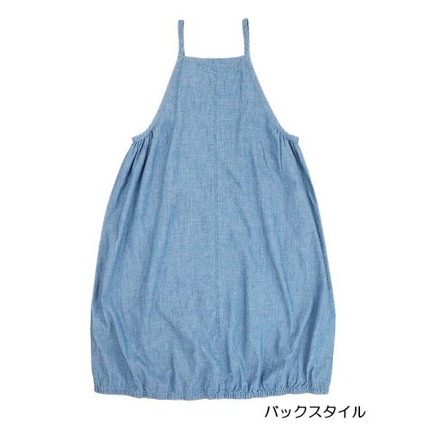 エプロン Cloudnine レディースワンピースエプロン 裾ゴム入りバルーン コットンスラブダンガリー 夏用 NAP1922 [M-Lサイズ] 婦人 | ブランド登録なし | 01