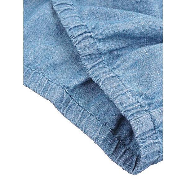 エプロン Cloudnine レディースワンピースエプロン 裾ゴム入りバルーン コットンスラブダンガリー 夏用 NAP1922 [M-Lサイズ] 婦人 | ブランド登録なし | 03