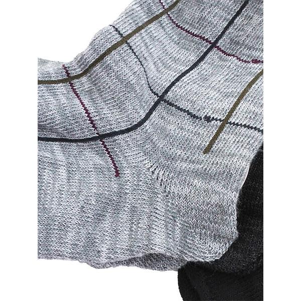 グンゼ EDWIN エドウィン メンズ3PACK5本指ソックス 格子柄 消臭加工 年間 EWW022 GUNZE [25-27サイズ] 紳士 | EDWIN | 01