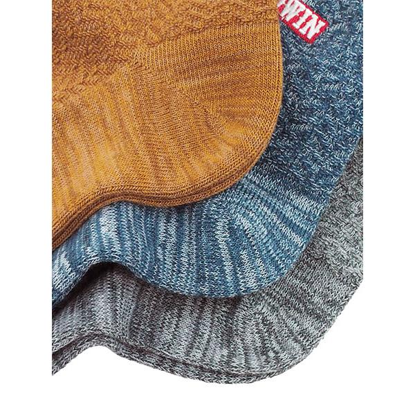 グンゼ EDWIN エドウィン メンズショートソックス 3足組 履く珪藻土 織り柄 ロゴのワンポイント 年間 EWY014 GUNZE [25-27サイズ] 紳士 | EDWIN | 02