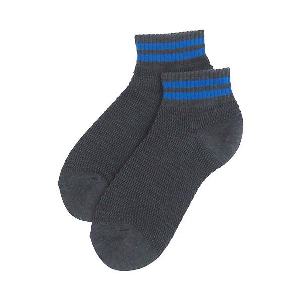 グンゼ アセドロン メンズショートソックス メッシュ 2本ライン 夏用 AGX033 GUNZE [25-27サイズ] 紳士 | GUNZE | 07