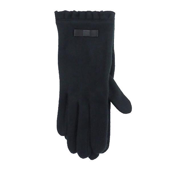 ふんわりあったか起毛 レディース防寒手袋 リボンのワンポイント スマートフォンタッチパネル対応 冬用 2352524婦人 | ブランド登録なし | 09