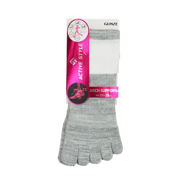 グンゼ ACTIVE STYLE レディース5本指ショートソックス アーチサポート 年間 ST0503 GUNZE [23-25サイズ] 婦人 | GUNZE | 05