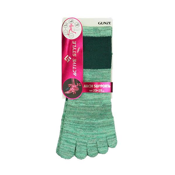 グンゼ ACTIVE STYLE レディース5本指ショートソックス アーチサポート 年間 ST0503 GUNZE [23-25サイズ] 婦人 | GUNZE | 09