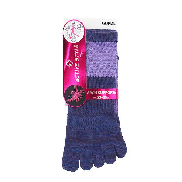 グンゼ ACTIVE STYLE レディース5本指ショートソックス アーチサポート 年間 ST0503 GUNZE [23-25サイズ] 婦人 | GUNZE | 12