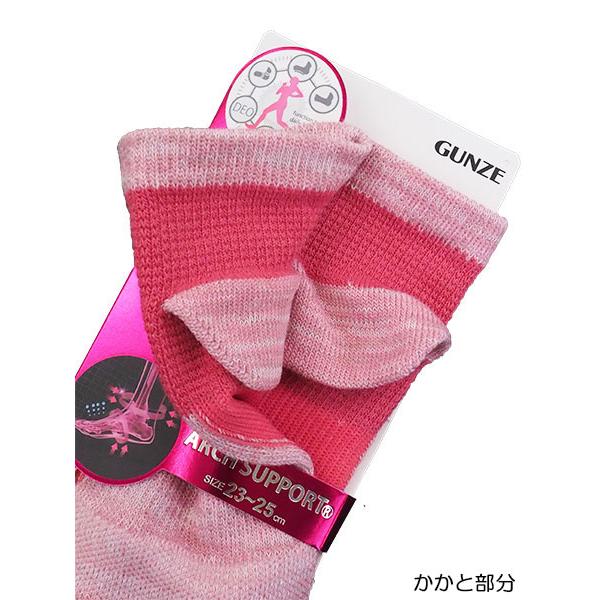 グンゼ ACTIVE STYLE レディース5本指ショートソックス アーチサポート 年間 ST0503 GUNZE [23-25サイズ] 婦人 | GUNZE | 02