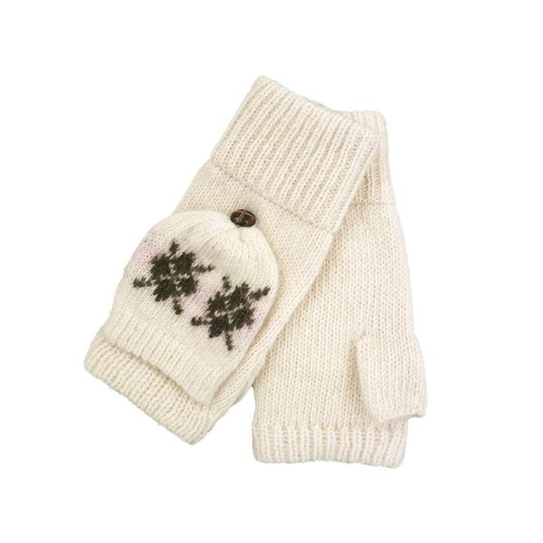 レディース防寒手袋 指切り＆ミトン アーガイル柄 冬用 33626 [フリーサイズ] 婦人 | ブランド登録なし | 05