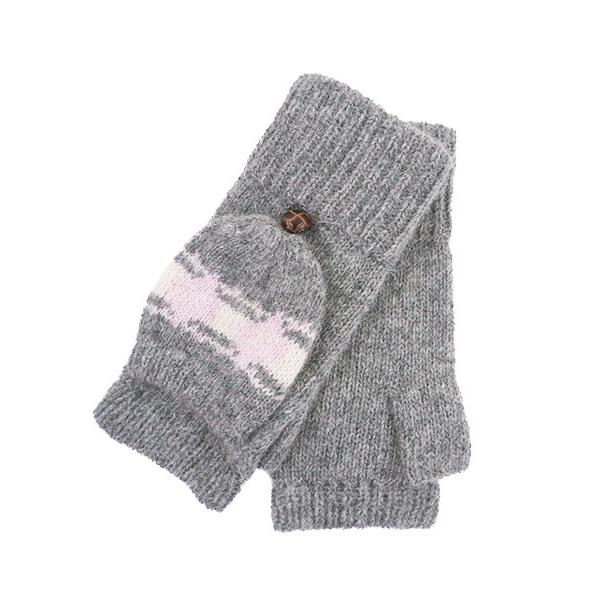 レディース防寒手袋 指切り＆ミトン アーガイル柄 冬用 33626 [フリーサイズ] 婦人 | ブランド登録なし | 06