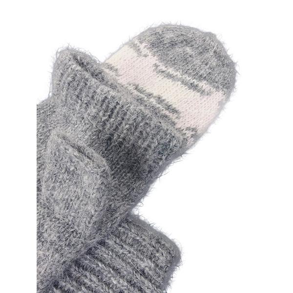 レディース防寒手袋 指切り＆ミトン アーガイル柄 冬用 33626 [フリーサイズ] 婦人 | ブランド登録なし | 03