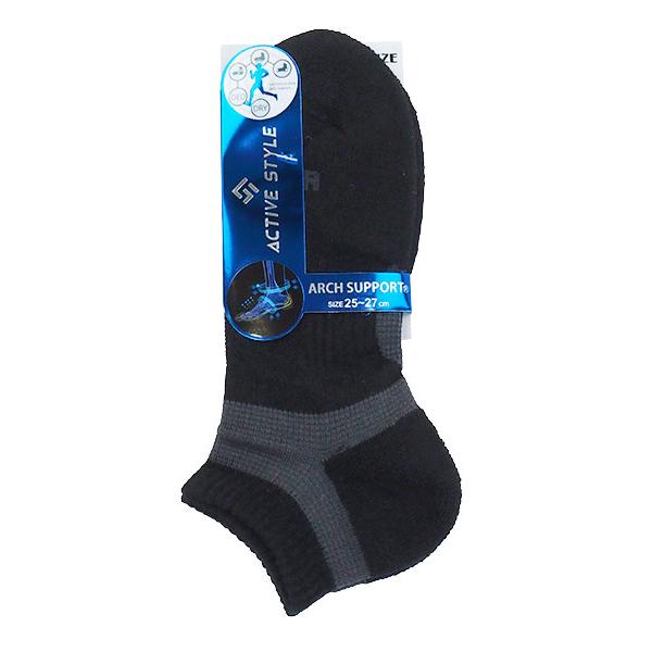 グンゼ ACTIVE STYLE メンズソックス くるぶし丈 アーチサポート 年間 AS0101 GUNZE [25-27サイズ] 紳士 | GUNZE | 12