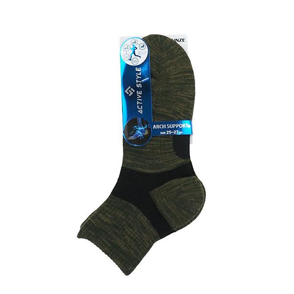 グンゼ ACTIVE STYLE メンズショートソックス アーチサポート  1  年間 AS0102 GUNZE [25-27サイズ] 紳士 | GUNZE | 09