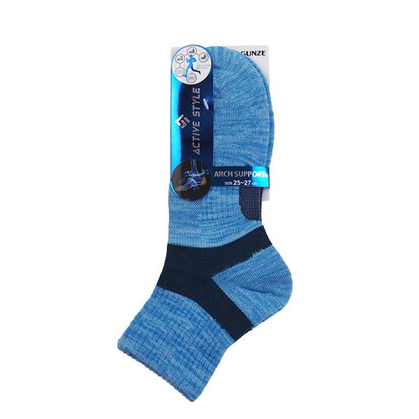グンゼ ACTIVE STYLE メンズショートソックス アーチサポート  1  年間 AS0102 GUNZE [25-27サイズ] 紳士 | GUNZE | 11