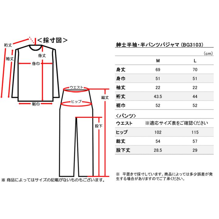 GUNZE グンゼ BODYWILD ボディワイルド メンズ半袖半パンツパジャマ ヘンリーネック 夏用 BG3103 [M、Lサイズ] 紳士｜netdeinner｜12