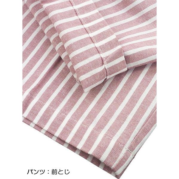 NERUGY レディース長袖長パンツパジャマ 綿100% シーチング ストライプ柄 春夏用 45013 [M、Lサイズ] 婦人 | ブランド登録なし | 03