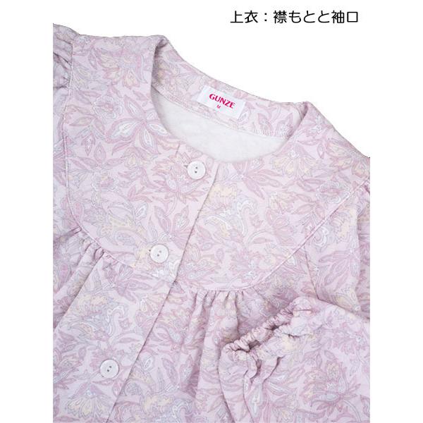 グンゼ パジャマ レディース長袖長パンツパジャマ ほかほかキルト 花柄 冬用 TG4414 GUNZE [M、Lサイズ] 婦人 | GUNZE | 05