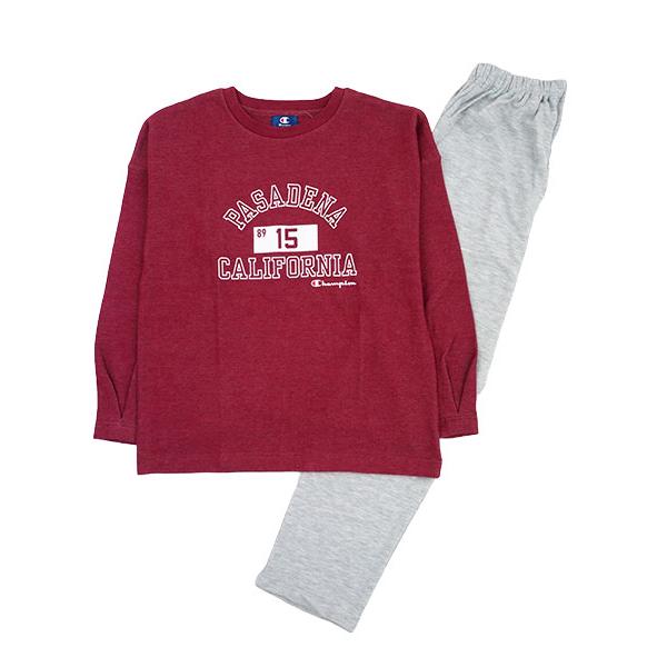 グンゼ パジャマ Champion チャンピオン レディース長袖長パンツパジャマ 胸元ロゴ 冬用 OL8824 GUNZE [M、Lサイズ] 婦人 | Champion | 07