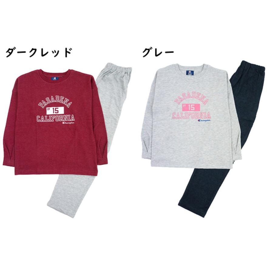 グンゼ パジャマ Champion チャンピオン レディース長袖長パンツパジャマ 胸元ロゴ 冬用 OL8824 GUNZE [M、Lサイズ] 婦人 | Champion | 04