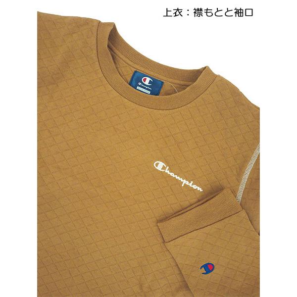 グンゼ パジャマ Champion チャンピオン レディース長袖長パンツパジャマ 無地 ダイヤキルト 冬用 OL8834 GUNZE [M、L、LLサイズ] 婦人 | Champion | 01