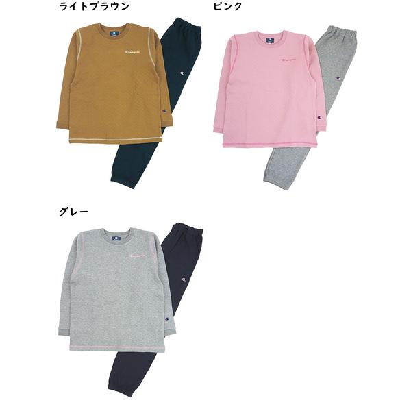 グンゼ パジャマ Champion チャンピオン レディース長袖長パンツパジャマ 無地 ダイヤキルト 冬用 OL8834 GUNZE [M、L、LLサイズ] 婦人 | Champion | 04