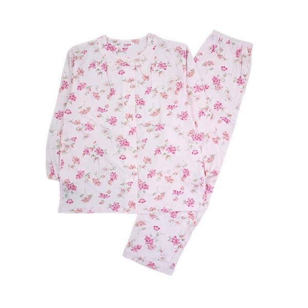 グンゼ パジャマ レディース長袖長パンツパジャマ 花柄 綿100% スムース 春秋用 TG8014 GUNZE [M、Lサイズ] 婦人 | GUNZE | 06