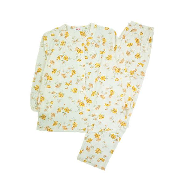 グンゼ パジャマ レディース長袖長パンツパジャマ 花柄 綿100% スムース 春秋用 TG8014 GUNZE [M、Lサイズ] 婦人 | GUNZE | 07