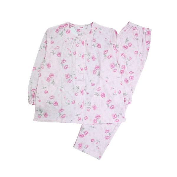 グンゼ パジャマ レディース長袖長パンツパジャマ 大きめ釦 京都捺染 綿100% 天竺 花柄 春夏用 TG2355 GUNZE [S、M、Lサイズ] 婦人 | GUNZE | 06