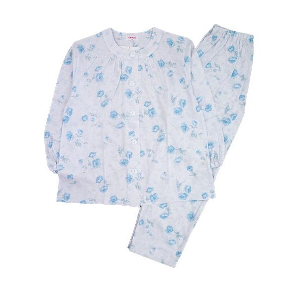 グンゼ パジャマ レディース長袖長パンツパジャマ 大きめ釦 京都捺染 綿100% 天竺 花柄 春夏用 TG2355 GUNZE [S、M、Lサイズ] 婦人 | GUNZE | 07