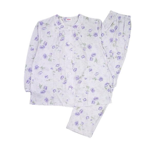 グンゼ パジャマ レディース長袖長パンツパジャマ 大きめ釦 京都捺染 綿100% 天竺 花柄 春夏用 TG2355 GUNZE [S、M、Lサイズ] 婦人 | GUNZE | 08