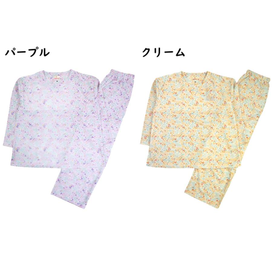 グンゼ パジャマ WARMPLUS レディース長袖長パンツパジャマ 肩もも保温 花柄 かぶりタイプ 冬用 TG4025 GUNZE [M、Lサイズ] 婦人 | GUNZE | 04