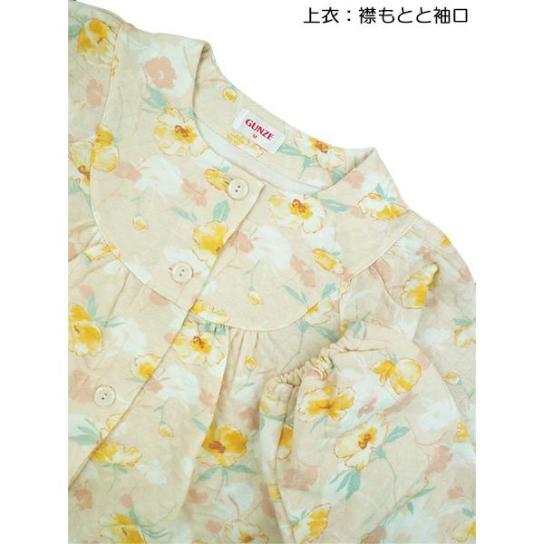 グンゼ パジャマ レディース長袖長パンツパジャマ ほかほかキルト 花柄 冬用 TG4145 GUNZE [M、Lサイズ] 婦人 | GUNZE | 01