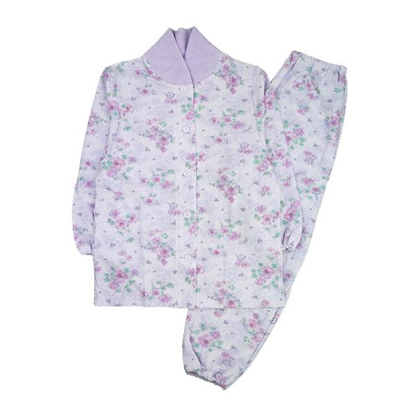 グンゼ パジャマ レディース長袖長パンツパジャマ 襟元保温 花柄 ソフトキルト 冬用 TG4225 GUNZE [S、M、Lサイズ] 婦人 | GUNZE | 07